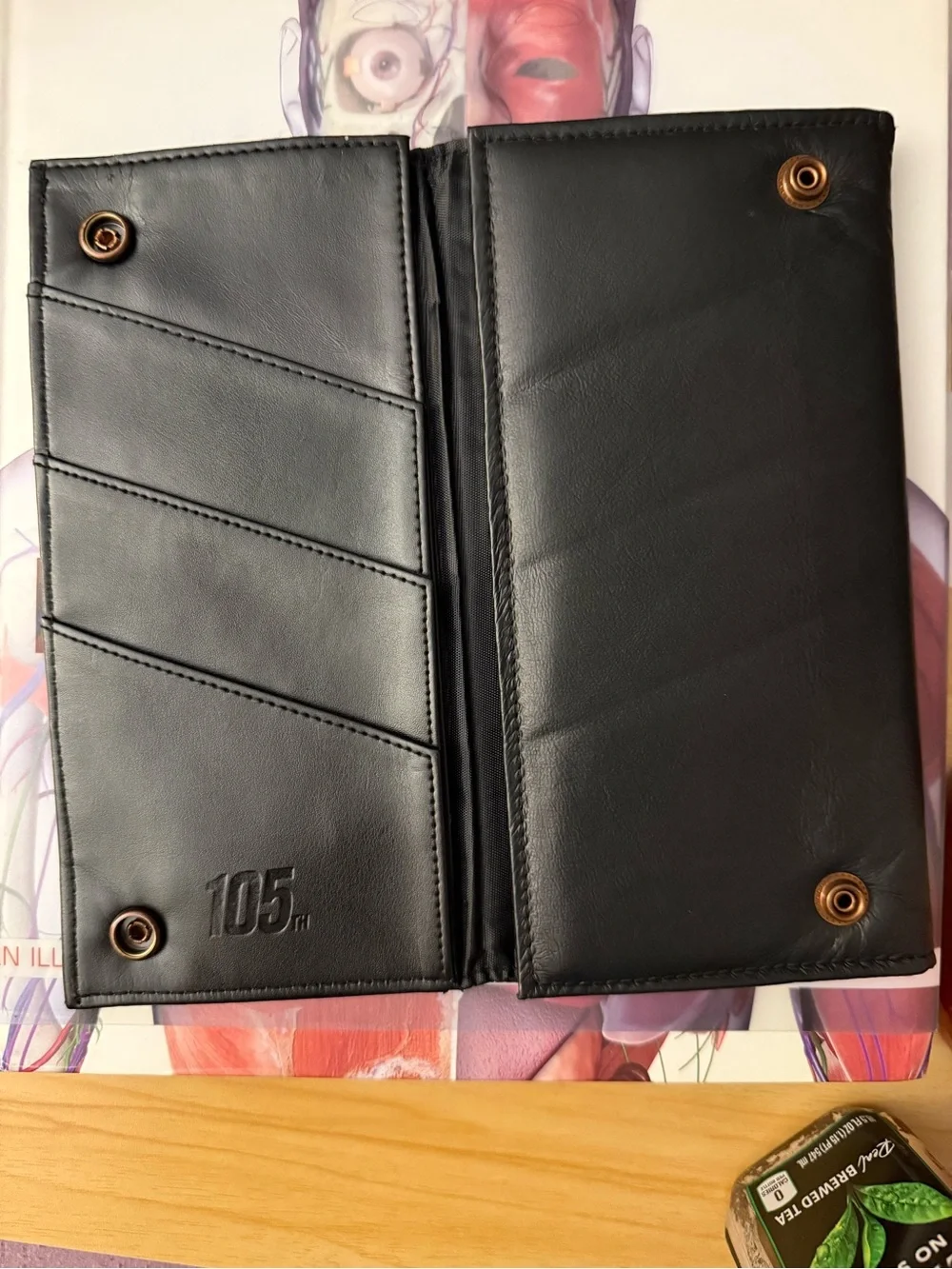 Harley-Davidson 105th Anniversary Black Leather Trifold Wallet